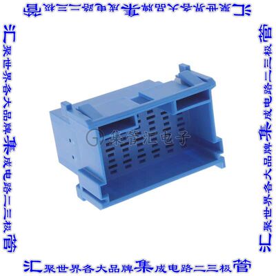 3-967630-1 矩形连接器外壳21POS插座3排5mm公形引脚蓝色面板安装