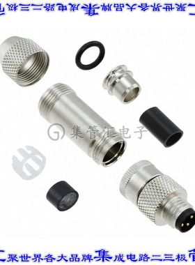 1506901 圆形连接器3POS插头公引脚焊杯镀金自由悬挂