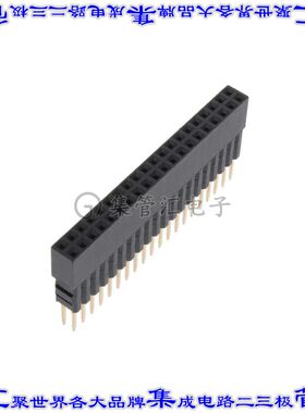 PRT-16763 针座连接器40POS插座2排2.54mm叉状通孔直针镀金