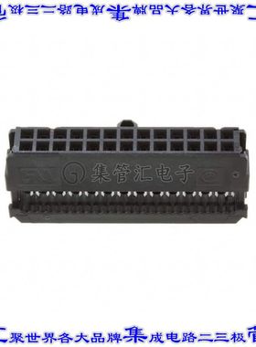 1658622-6 矩形连接器26POS插座2排2.54mm叉状黑色IDC镀金自由悬