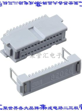 82026-6000-RB 矩形连接器26POS插座2排1.27mm母插口灰色IDC镀金