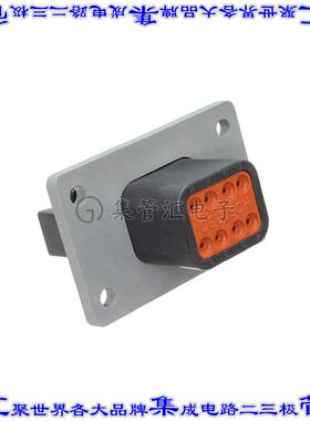 DT04-08PB-L012 矩形连接器外壳8POS插座2排公形引脚黑色面板安装