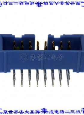 2-1761605-6 针座连接器16POS接头2排2.54mm公形插针通孔直角镀金