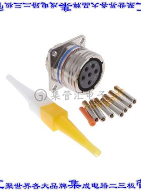 D38999/20FE6SN 圆形连接器6POS插座母插口压接镀金面板安装