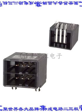 1-178137-2 针座连接器6POS接头2排3.81mm公形插针通孔直角镀金