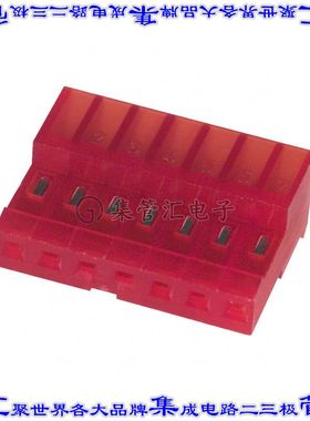 3-640440-7 矩形连接器7POS插座2.54mm母插口红色IDC锡自由悬挂直