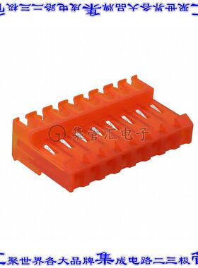 MTD-B-08-A-1 矩形连接器8POS插座3.96mm母插口橙色IDC锡自由悬挂