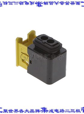 1-1418483-1 矩形连接器外壳2POS插座6mm母形插口黑色自由悬挂