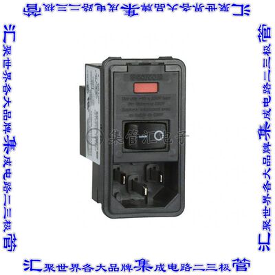 6609107-2 电源接入连接器3POS插座公插片模块IEC320-C14面板安装