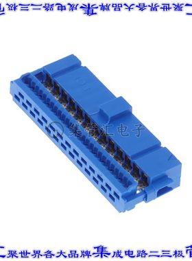 66900-326LF 矩形连接器26POS插座2排2.54mm母插口蓝色IDC镀金自