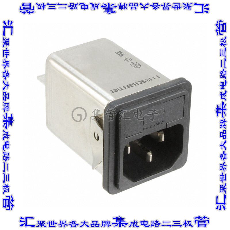 FN261S-4-06-10 电源接入连接器3POS插座公插片模块IEC320-C14面