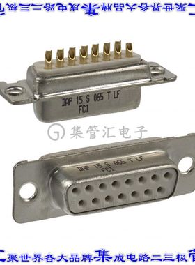 DAP15S065TLF 连接器15POS插座母插口2排D-Sub自由悬挂