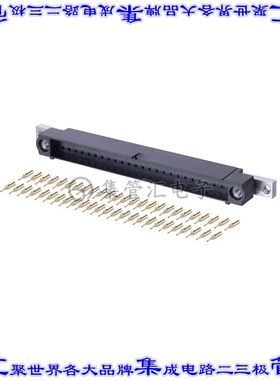 M80-5C15005MU 矩形连接器50POS插头2排2mm公引脚黑色压接镀金面