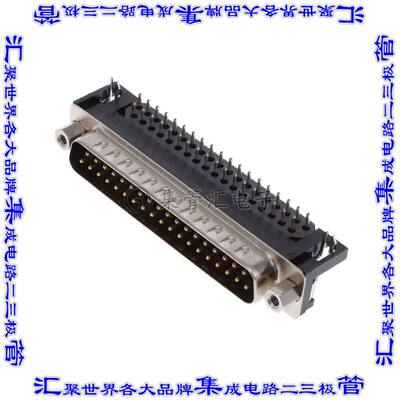 KF22X-C37P-NJ 连接器37POS插头公引脚2排D-Sub通孔直角