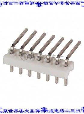 640453-7 针座连接器7POS接头2.54mm公形插针通孔直角锡