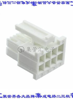 IPD1-04-D-K 矩形连接器外壳8POS插座2排2.54mm母形插口白色自由