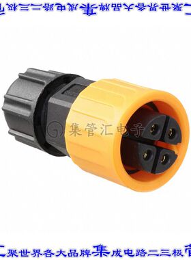 23004231-02 圆形连接器4POS插头母插口焊杯镀金自由悬挂