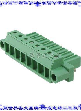 1828304 端子块连接器8POS插头母插口7.62mm绿色自由悬挂