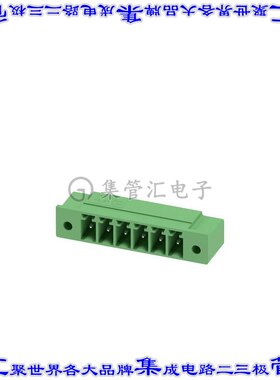 1817848 端子块连接器6POS接头公引脚带罩3.81mm绿色90DEG通孔