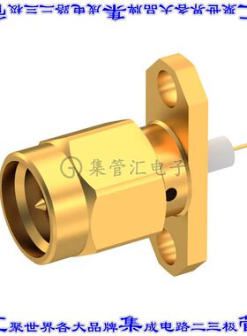 R125484000 同轴连接器SMA插头公引脚焊接50欧姆面板安装