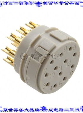 1598466 圆形连接器12(电源)插件母插口焊杯镀金