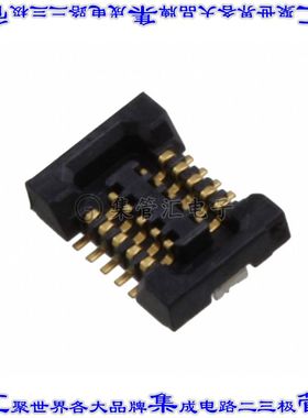 1-2201197-0 板对板连接器10POS插座中央带触点2排0.4mm表贴SMD镀