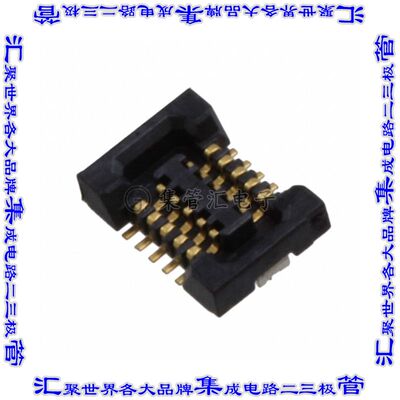 1-2201197-0 板对板连接器10POS插座中央带触点2排0.4mm表贴SMD镀