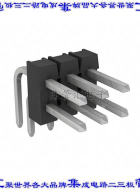 9-103795-0-03 针座连接器6POS分离式2排2.54mm公形插针通孔直角