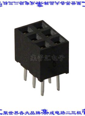 M22-7140342 针座连接器6POS插座2排2mm母形插口通孔直针镀金