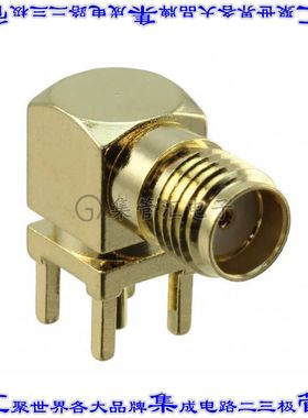 CONSMA002-G 同轴连接器SMA插座母插槽焊接50欧姆通孔直角