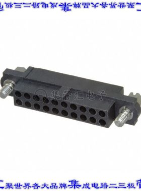 M80-4132098 矩形连接器外壳20POS插座2排2mm母形插口黑色自由悬