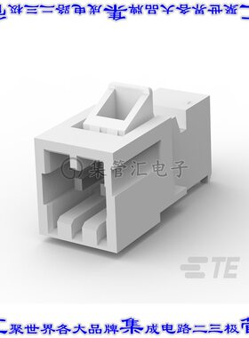 3-641438-2 矩形连接器2POS插头3.96mm公引脚白色IDC锡自由悬挂直
