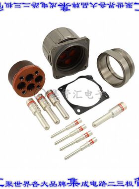 CL90558DT52412P 圆形连接器8POS插头公引脚压接镀金面板安装