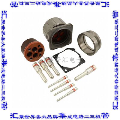 CL90558DT52412P 圆形连接器8POS插头公引脚压接镀金面板安装