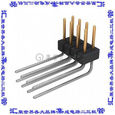 PBC04DBEN 针座连接器8POS分离式2排2.54mm公形插针通孔直角镀金