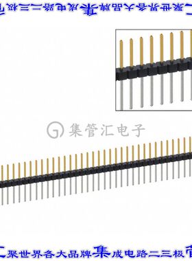PBC36SFBN 针座连接器36POS分离式2.54mm公形插针通孔直针镀金