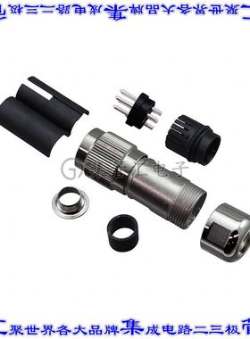 C09131H0051024U 圆形连接器5POS插头公引脚焊杯银自由悬挂