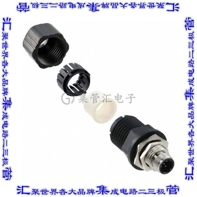 HDM12RM05B1ST 圆形连接器5POS插座公形引脚焊杯镀金自由悬挂