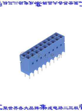 87606-309LF 针座连接器18POS插座2排2.54mm母形插口通孔直针镀金