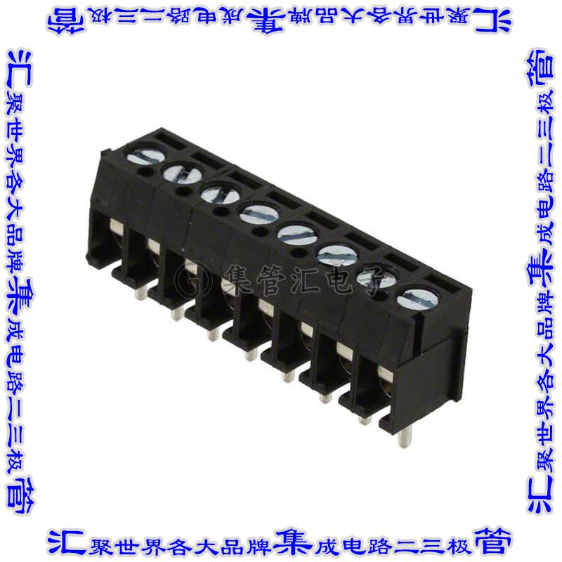 OSTTE080104 线对板连接器8POS接线端子3.5mm通孔水平带板