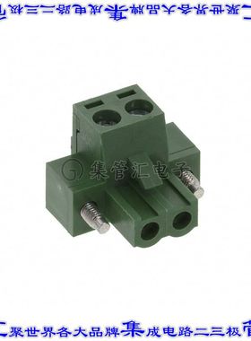 EM211802H 端子块连接器2POS插头母插口5.08mm绿色自由悬挂