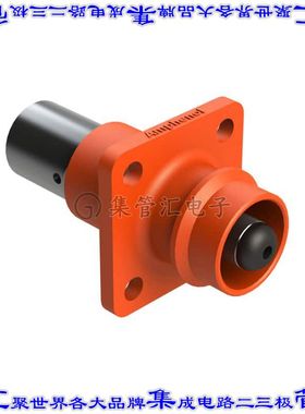 ATHP041P08NN-50-ORG 矩形连接器1POS插座公引脚橙色银面板安装