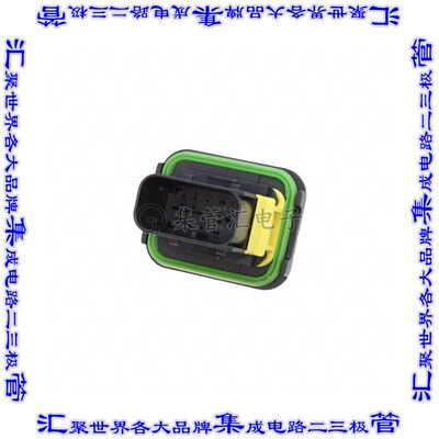 1-1564518-1 矩形连接器外壳10POS插头2排公形引脚黑色面板安装