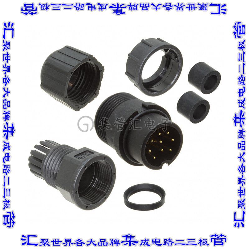 CD-09BFMA-LL7001 圆形连接器9POS插头公引脚焊杯镀金自由悬挂