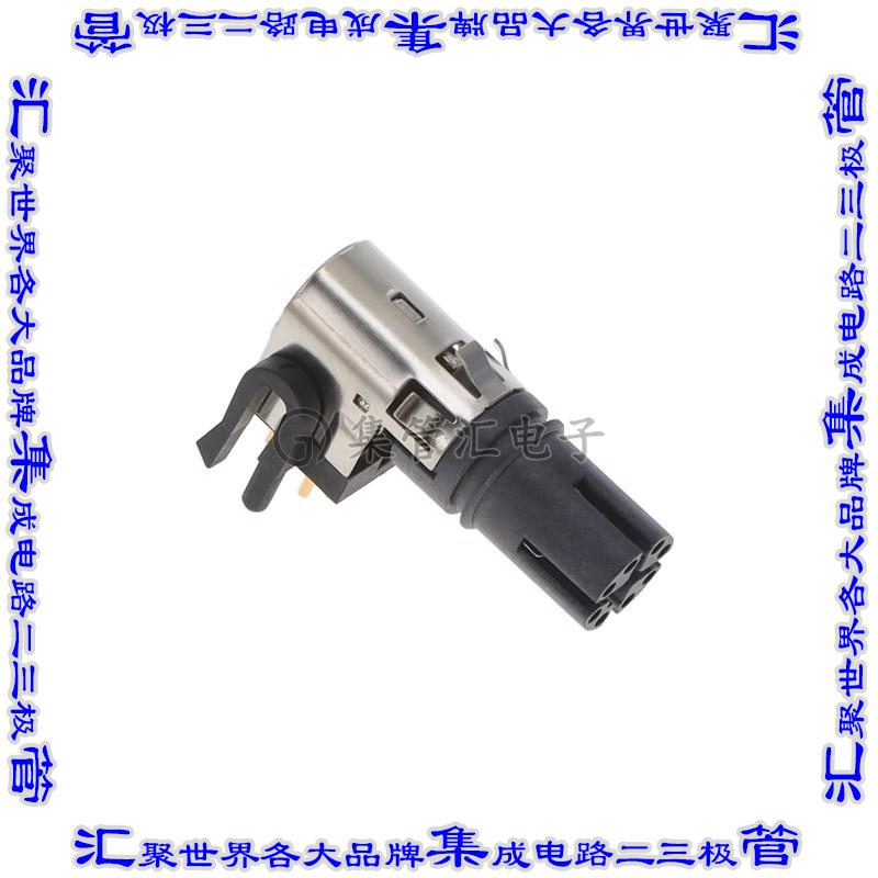 MSXS-08PFFR-EE0002 圆形连接器8POS插座母插口焊接镀金通孔直角