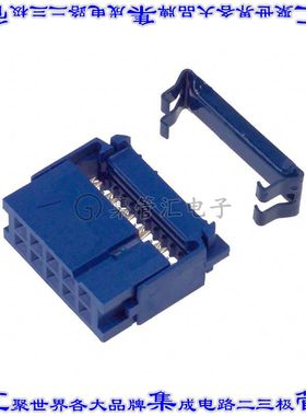 CWR-210-10-0203 矩形连接器10POS插座2排2.54mm母插口蓝色IDC锡