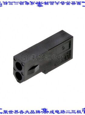 1586128-1 矩形连接器外壳2POS插座3.68mm母形插口黑色自由悬挂