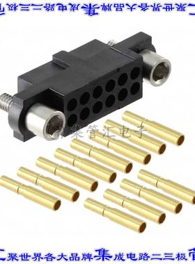 M80-4801205 矩形连接器12POS插座2排2mm母插口黑色压接镀金自由