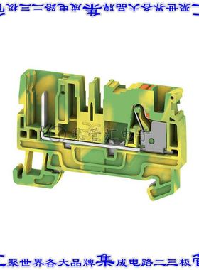 2540110000 端子块连接器2POS接地地面6.1mm绿色黄色10-26AWG