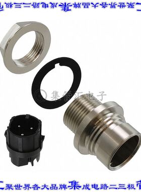 PXM6012/03P/ST 圆形连接器3(2电源+PE)插头公引脚螺钉镍面板安装